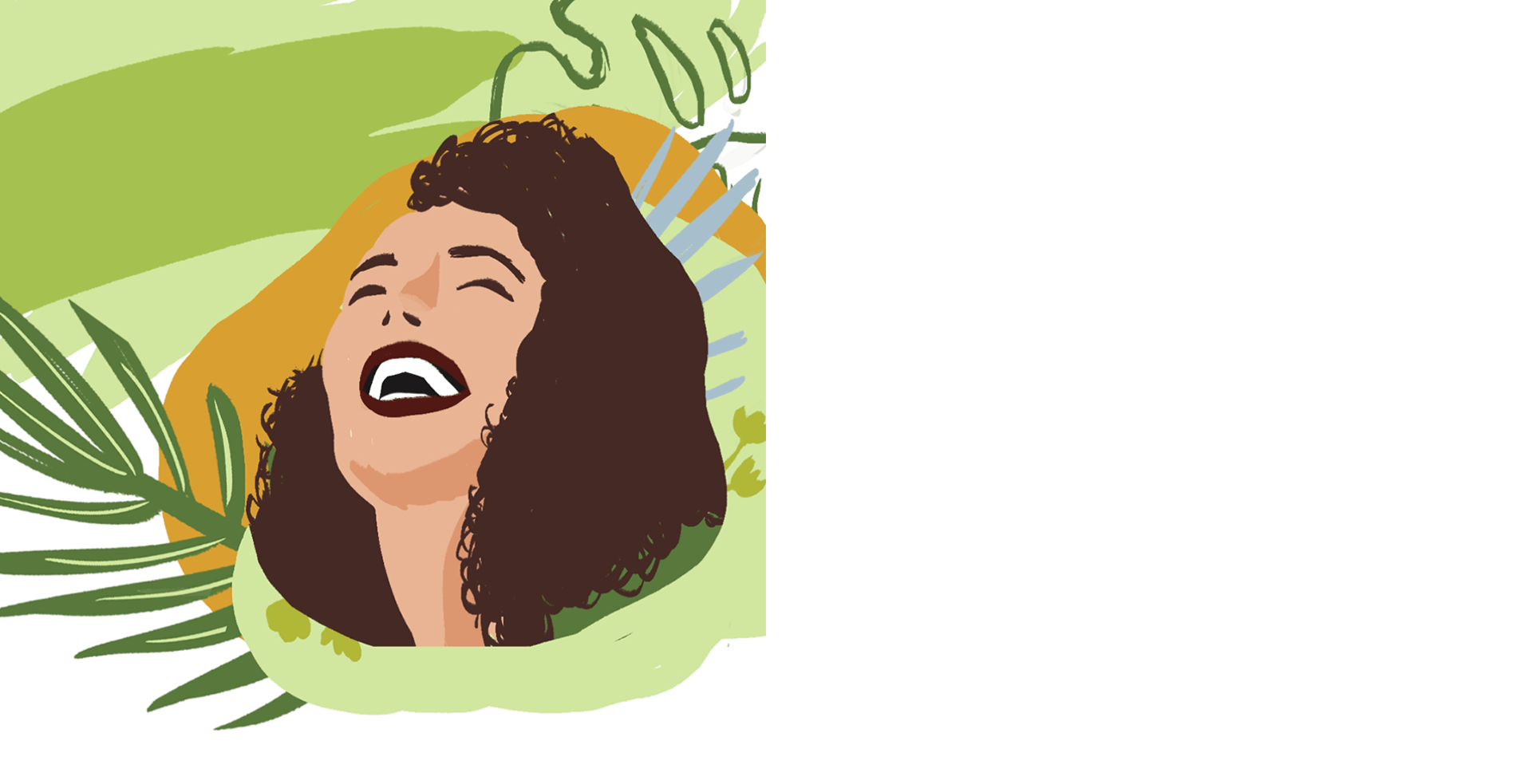 Woman smiling on the nature