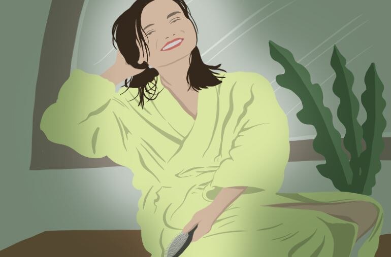 girl smiling