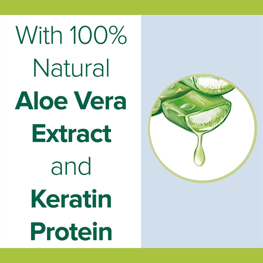 Aloe Vera extract and keratin protein