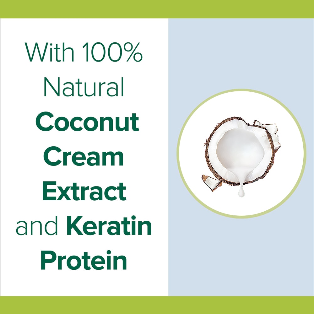 Coconut cream extract and keratin protein