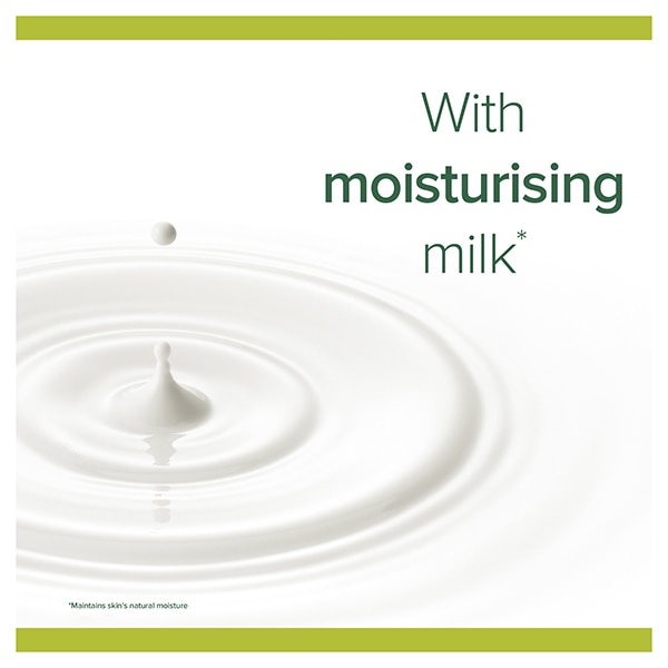 With moisturising milk With moisturising milk