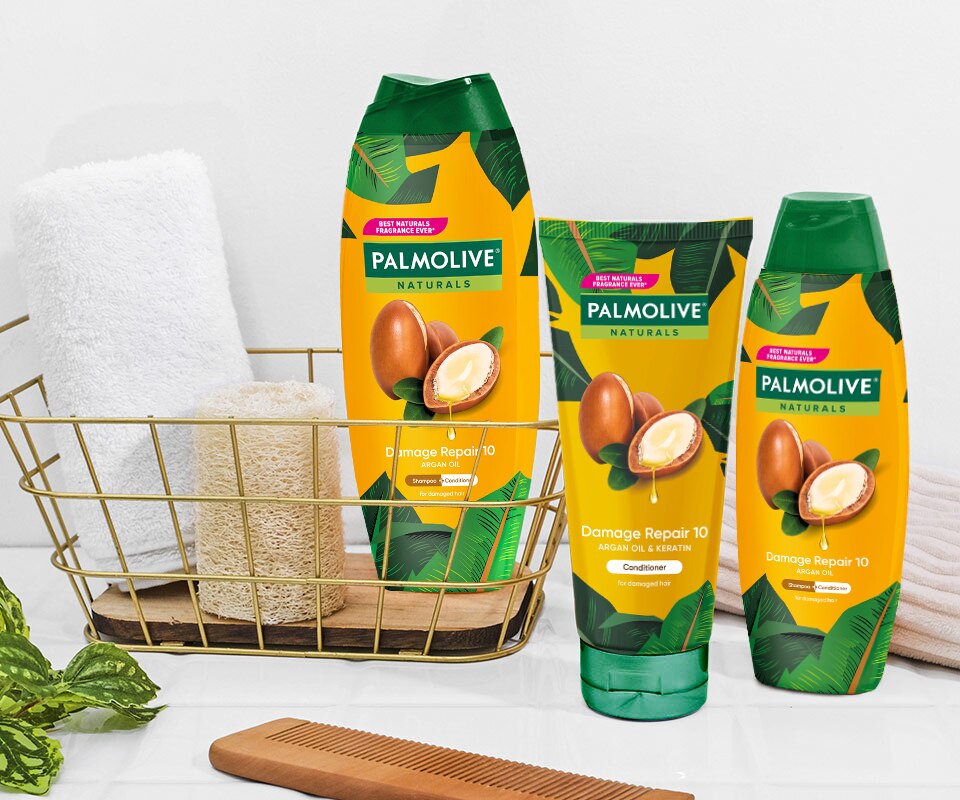 Palmolive® Naturals Damage Repair 10 products Palmolive® Naturals Damage Repair 10 products