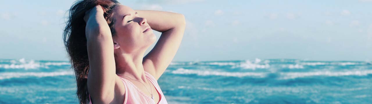 woman in the beach